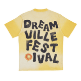 DV Fest Tee - Yellow Washed Flower Lineup