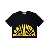 Dreamville Fanned Out Logo Black Crop Top