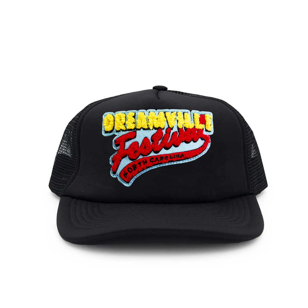 Dreamville Fest Classic Logo Black Trucker Hat Dreamville Festival