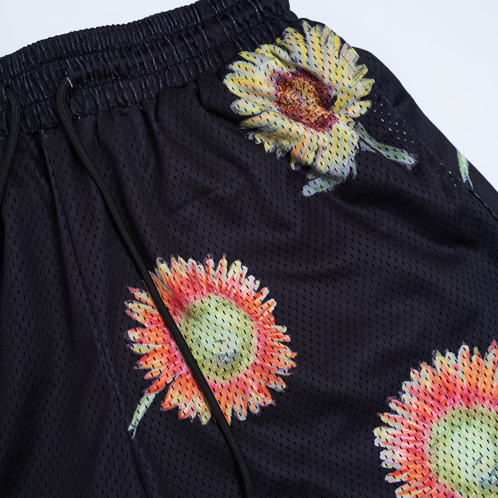 DV Fest Shorts - Flowers Black Mesh Shorts – Dreamville Festival