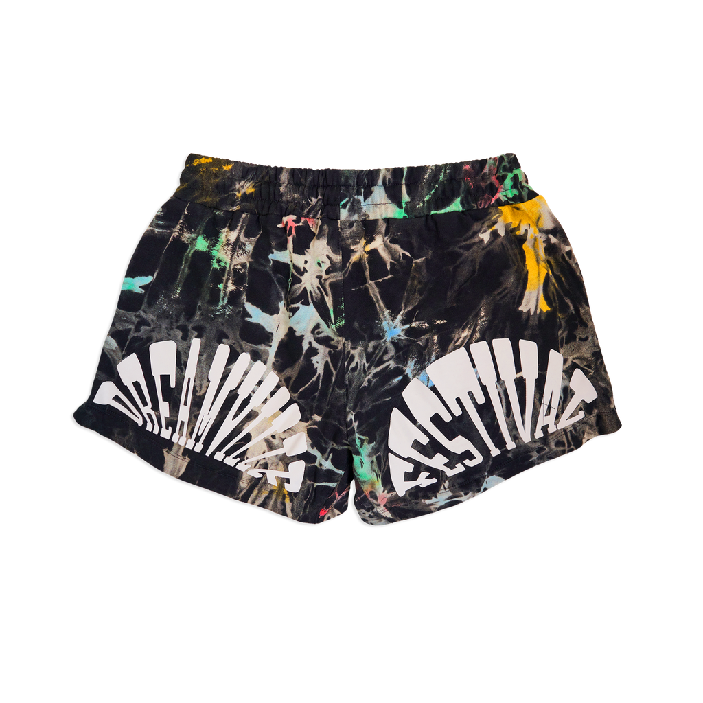 Dreamville Fanned Out Logo Tie Dye Gym Shorts Dreamville Festival