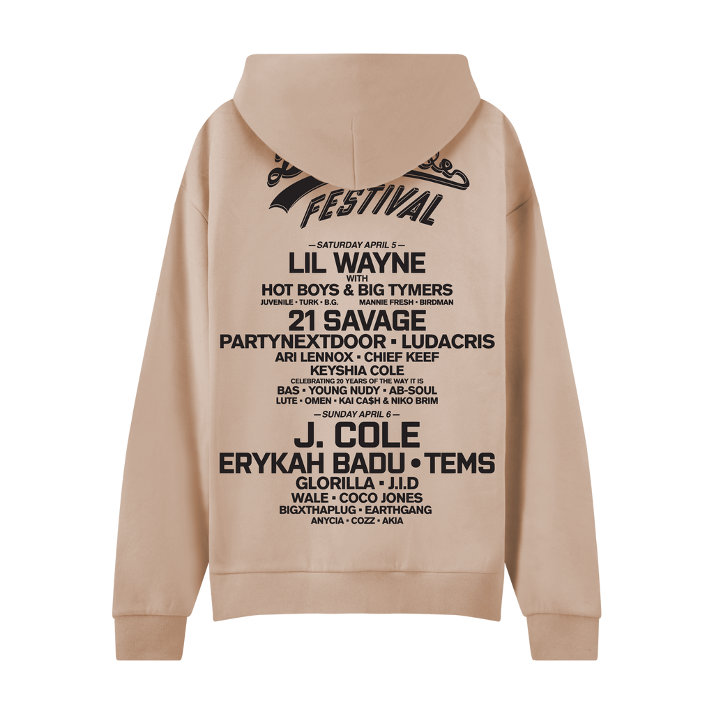 DV 25 Family Reunion Rose Quarts Lineup Hoodie – Dreamville Festival