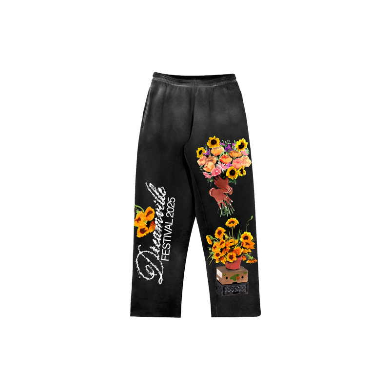 DV 25 Flowers Black Sweatpants – Dreamville Festival