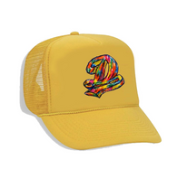 DV Fest 24 Watercolor D Gold Trucker Hat