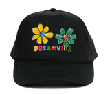 DV Fest 24 Watercolor Flowers Black Trucker Hat