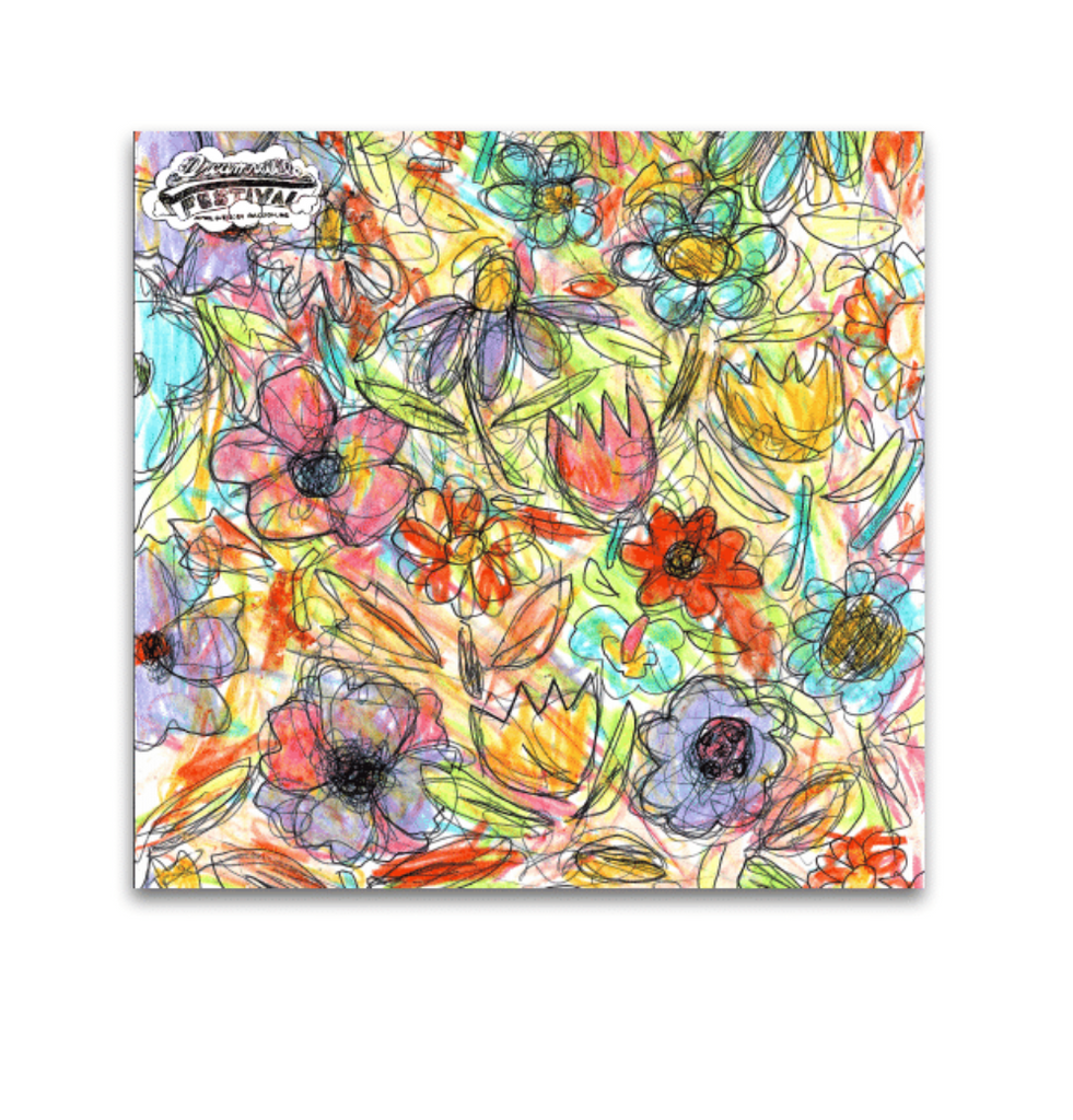 DV Fest 24 Sketched Flowers Silk Bandana – Dreamville Festival