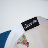 DV Fest Tan/Blue Suede Brim Snapback 5 Panel Hat