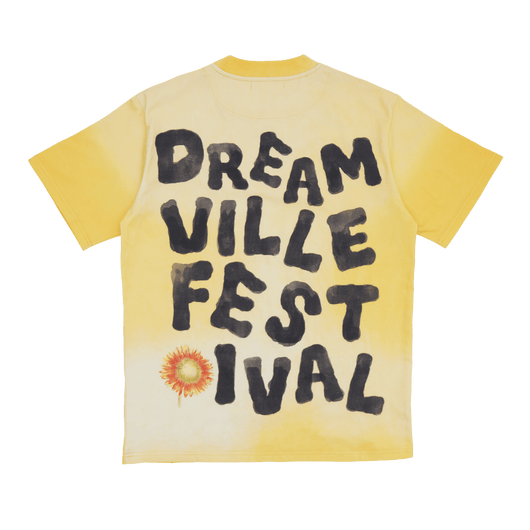 DV Fest Tee - Yellow Washed Flower Lineup