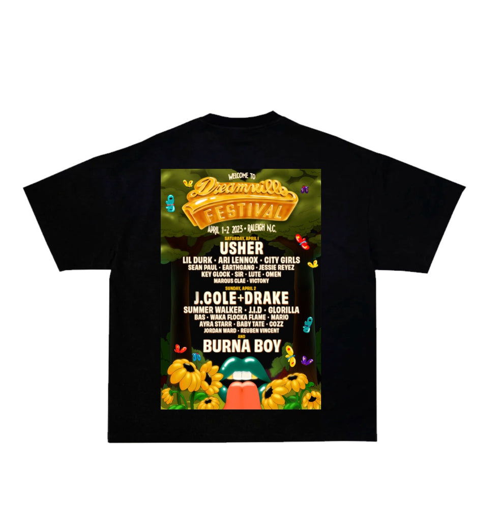 Exclusive 2023 Black Line Up Tee – Dreamville Festival