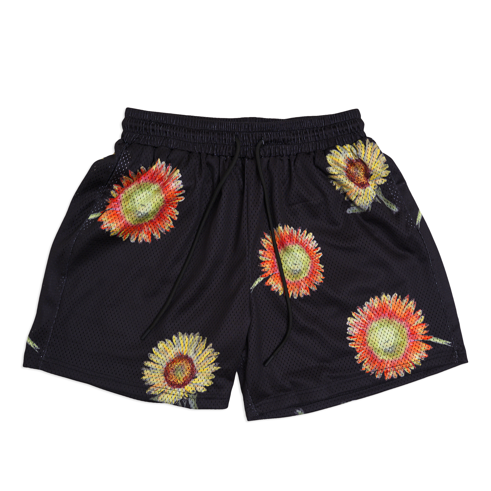 DV Fest Shorts - Flowers Black Mesh Shorts – Dreamville Festival