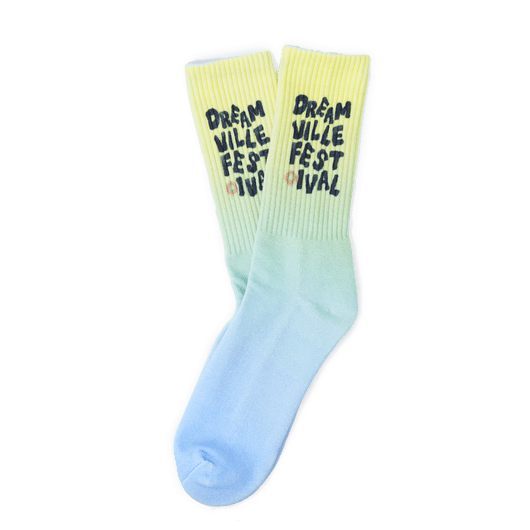 DV Fest Socks - Yellow/Blue Dip Dye